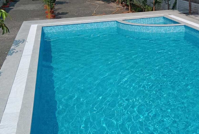 beachside resort swimming pool Pondicherry