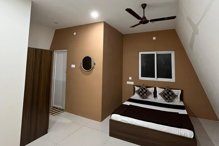 Tranquil garden with outdoor seating area